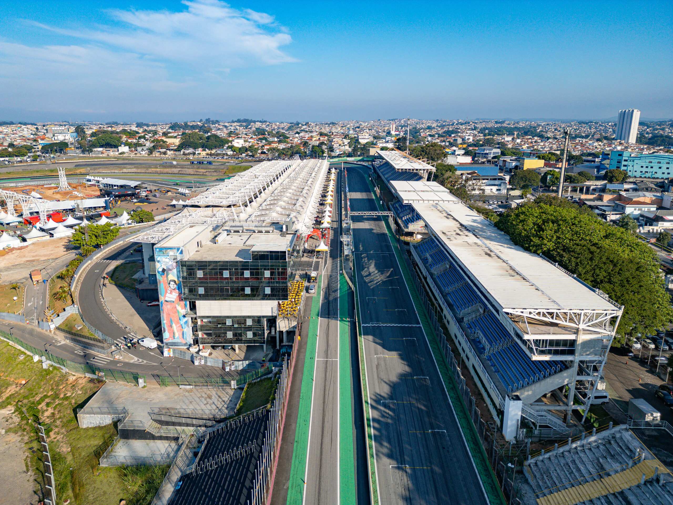 Fotografia aérea do autódromo de interlagos