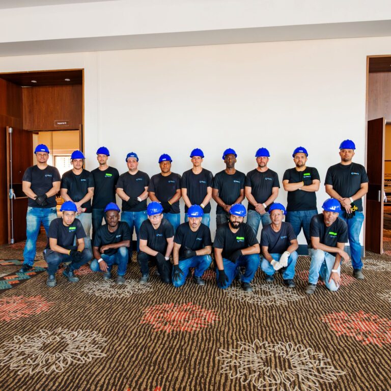 Carregador da BlueTie em um evento